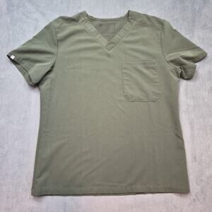 Figs Technical Collection Leon Scrub Top Men Size L Olive M21SW1051